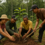 PT Aria Hijau Alamlestari Gelar CSR Penanaman Pohon di Kalimantan Barat